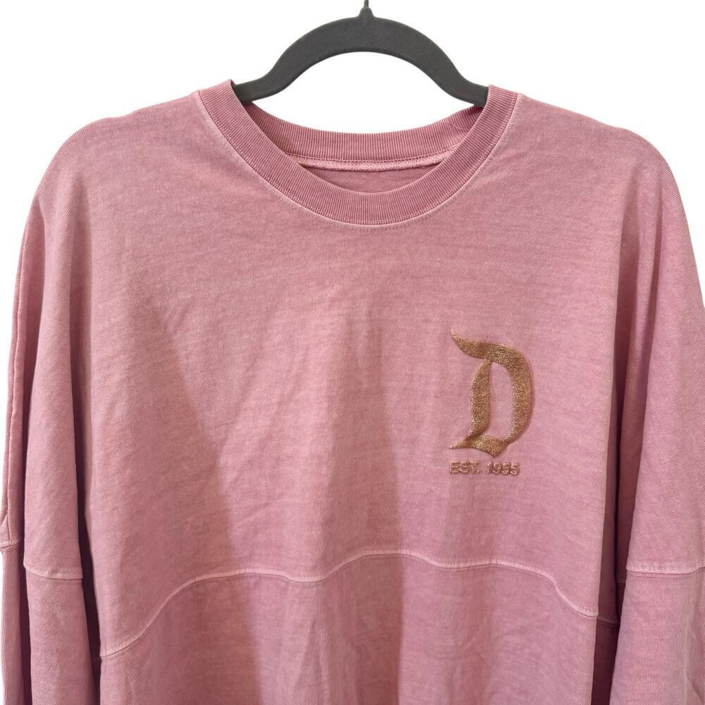 NWT Disneyland Spirit Jersey Rose Gold Pink Glitter Oversized Size Large - Picture 3 of 8